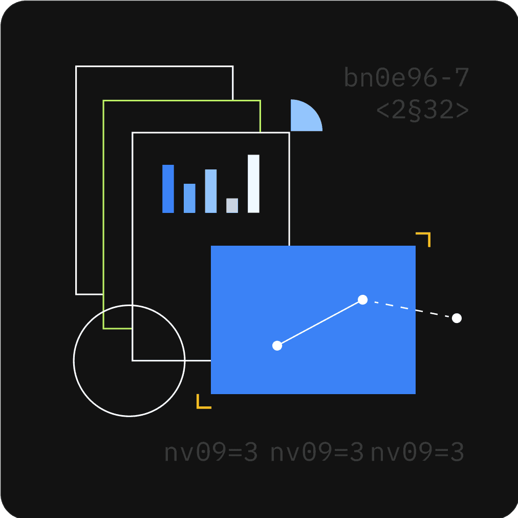 papers and random numbers illustration